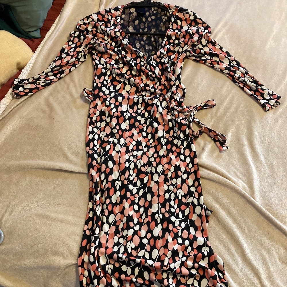 Floral wrap-around dress